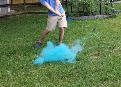 Gender Reveal Golf Ball for Baby Showers and Reveal Parties. All Natural Holi Powder. 2 Pack.